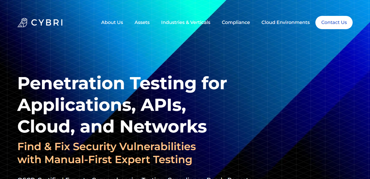 Cybri penetration testing homepage