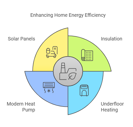 enhancing home energy efficiency infographic