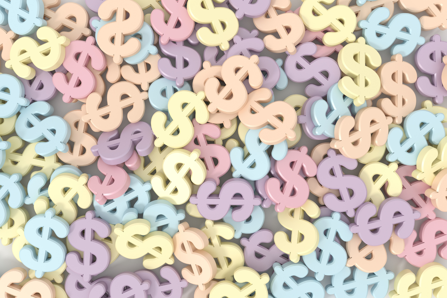 A bunch of dollar signs, signifying fees.