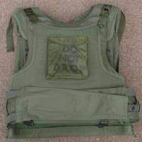 Earliest United States military plate carriers T-65 series with Level IV body armor
