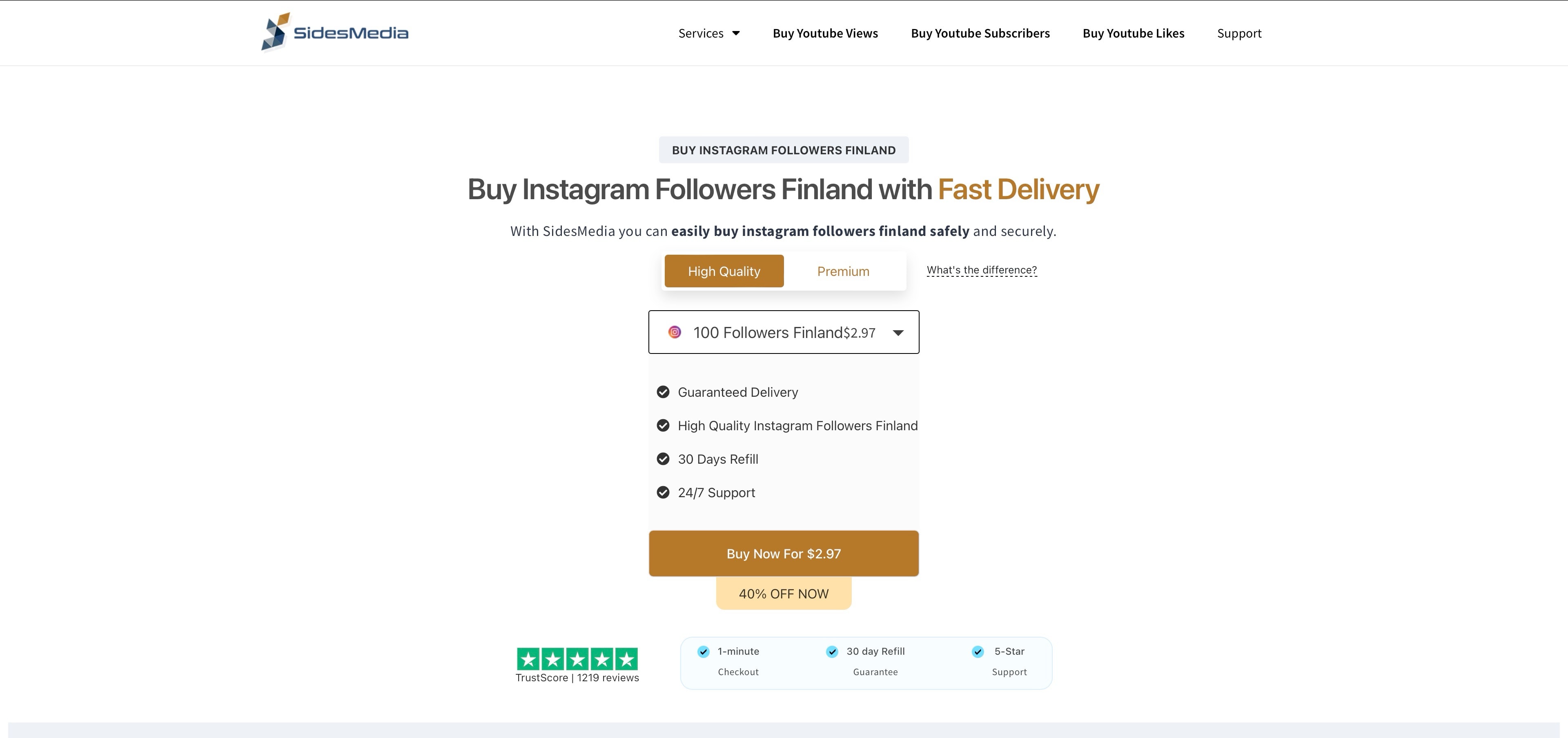 sidesmedia buy instagram followers finland page