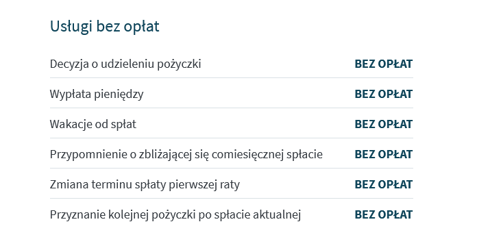 Firma oferuje wachlarz darmowych usług - źródło: www.hapipozyczki.pl