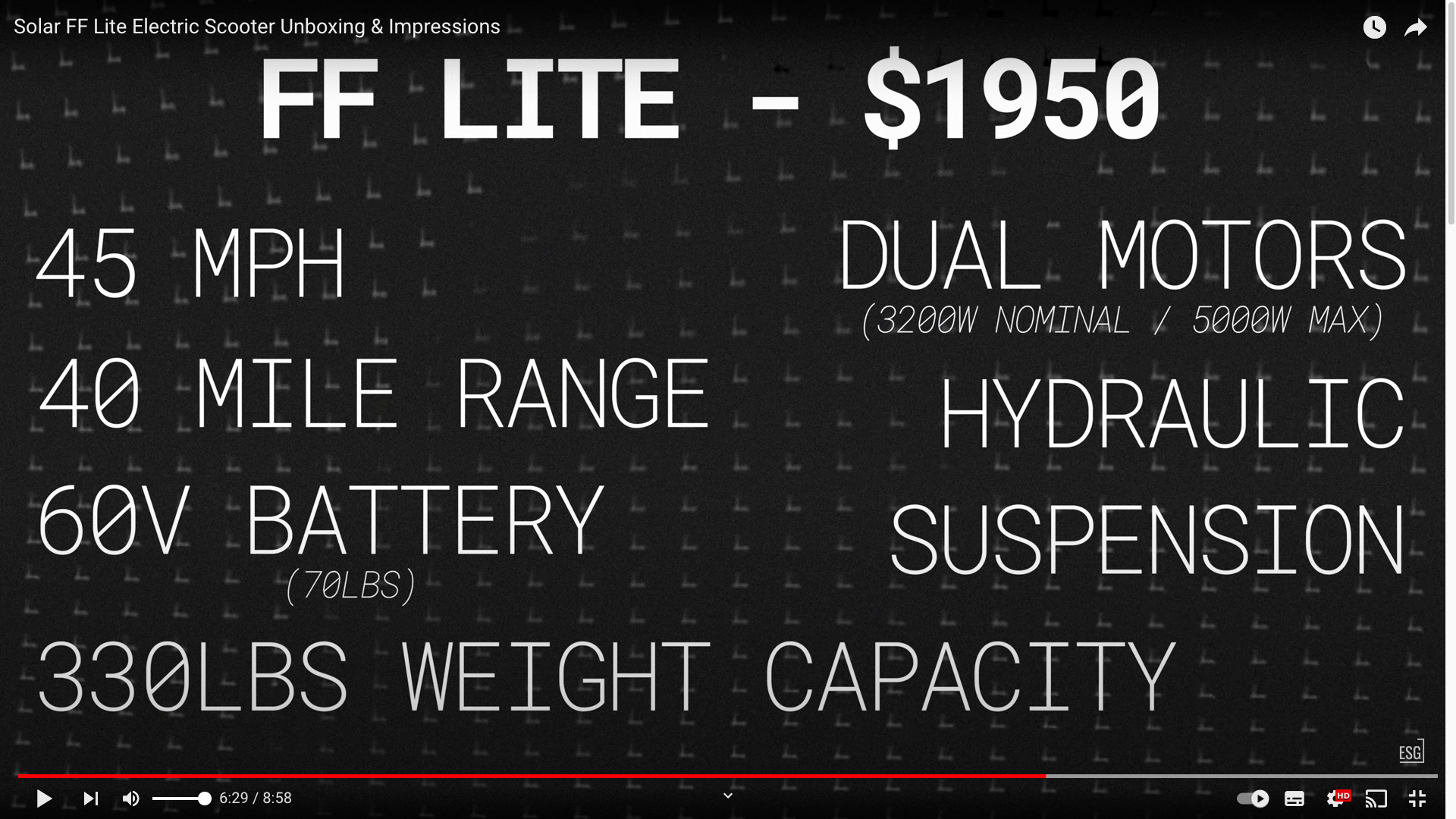 Solar FF Lite Specs