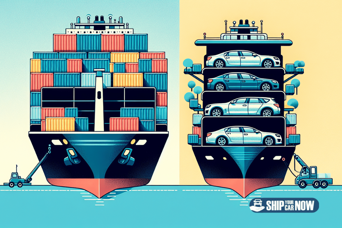 Container shipping vs. RoRo shipping comparison for international car shipping
