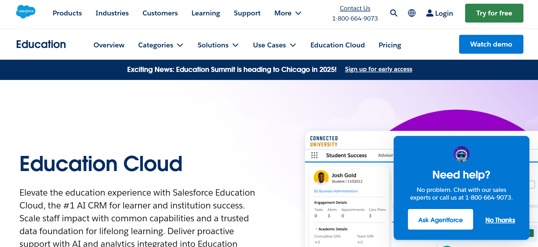 Salesforce Education Cloud - best crm for education