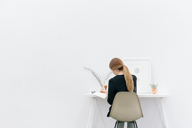 girl, woman, working