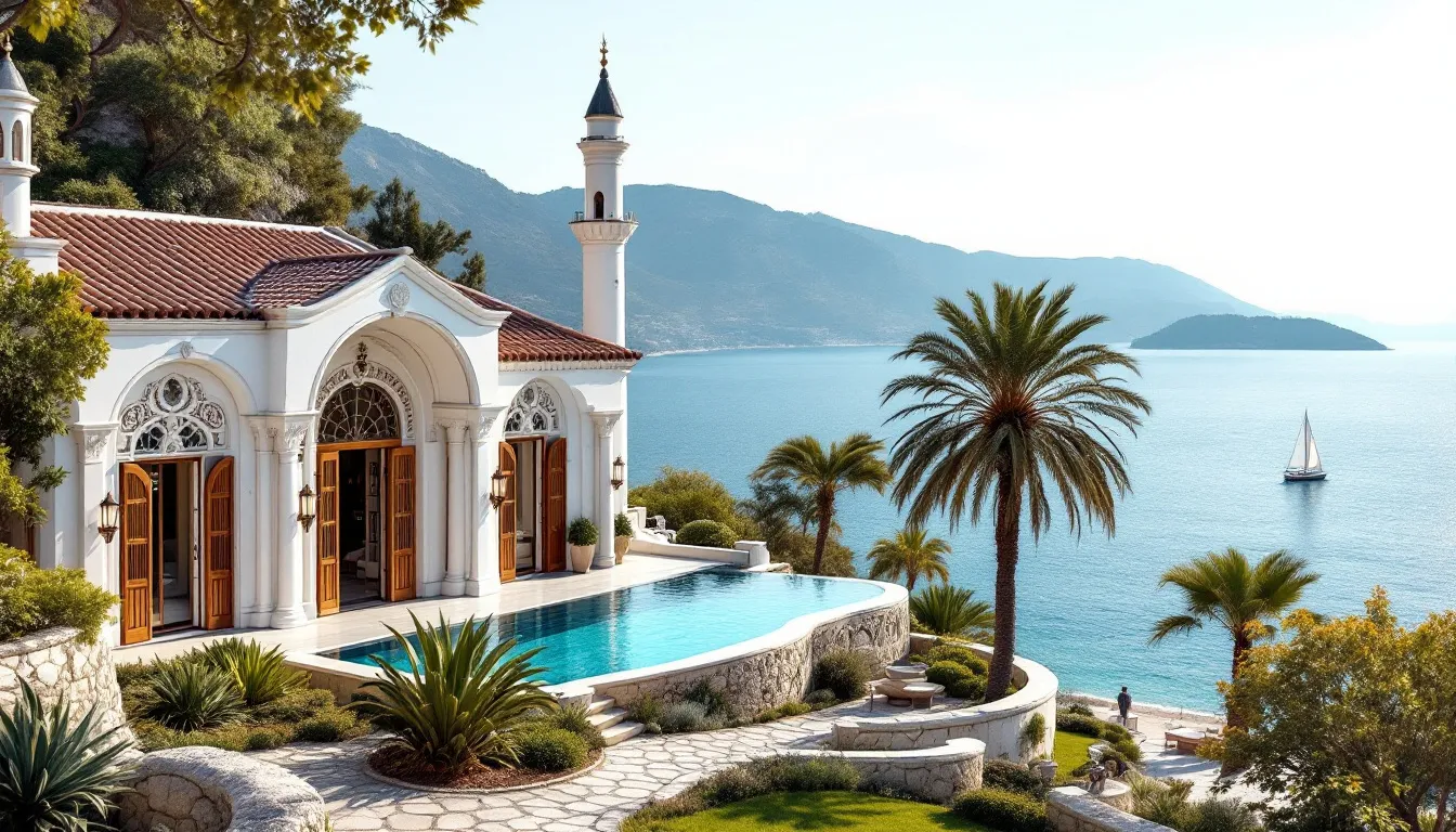 Luxury villa with a private pool in Turkey.