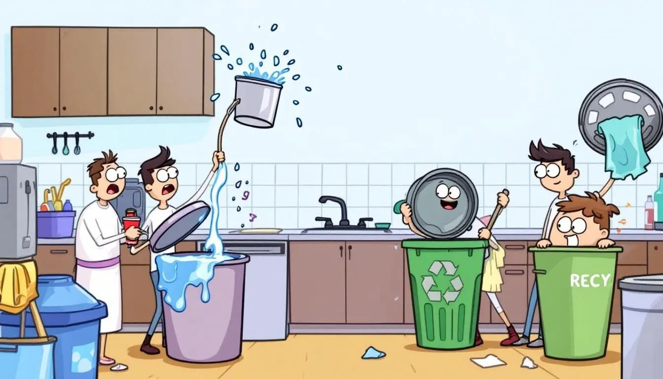 Proper disposal methods for cleaning waste.