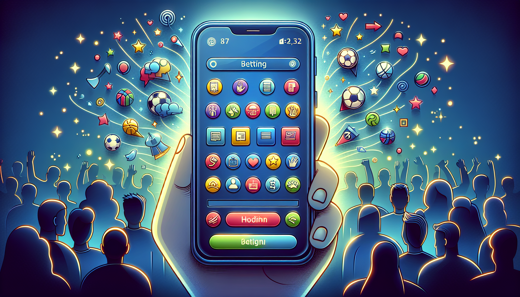 Illustration of user-friendly interface and mobile app