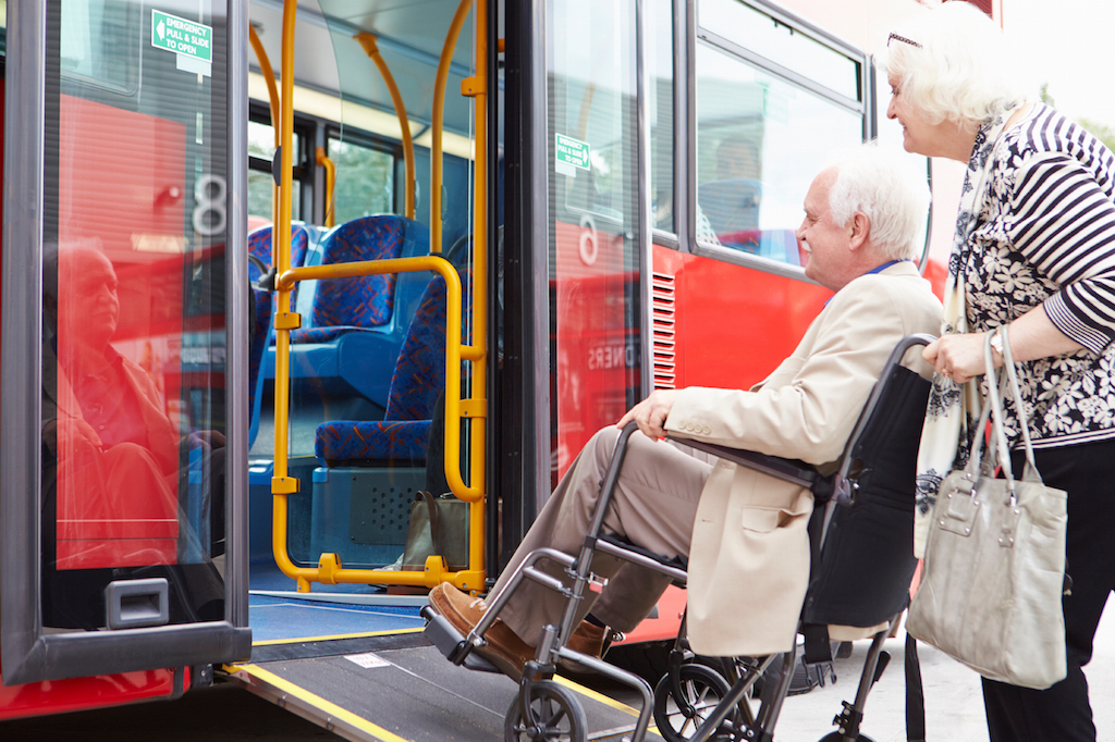 Accessible buses for elderly who don't drive
