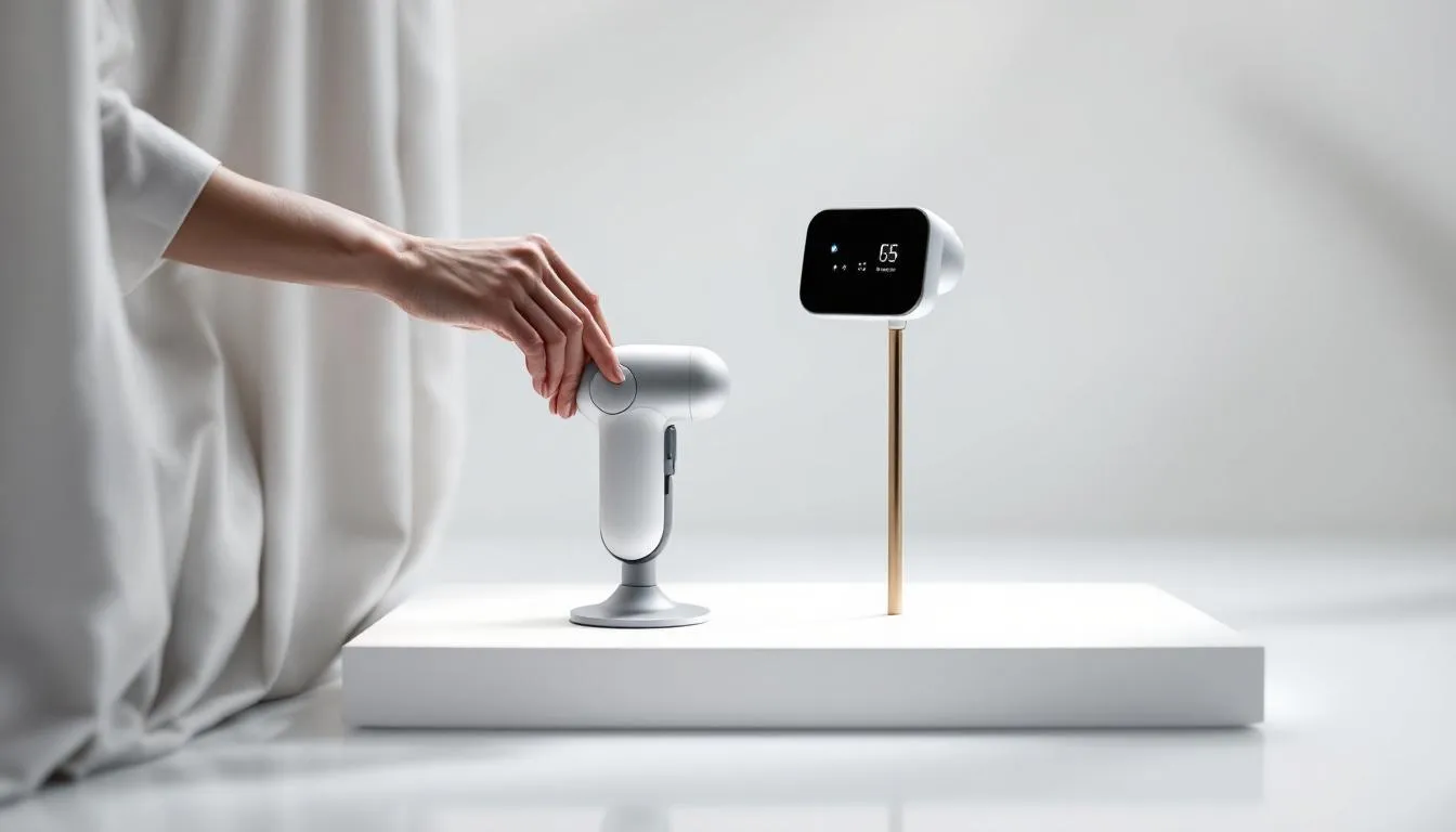 A person selecting the right knee massager from a variety of options.