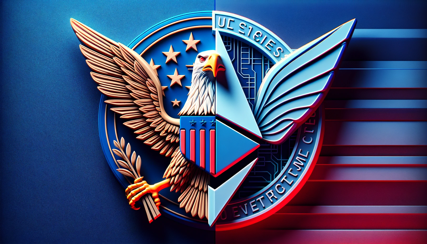 SEC Eagle banner combined with Ethereum logo