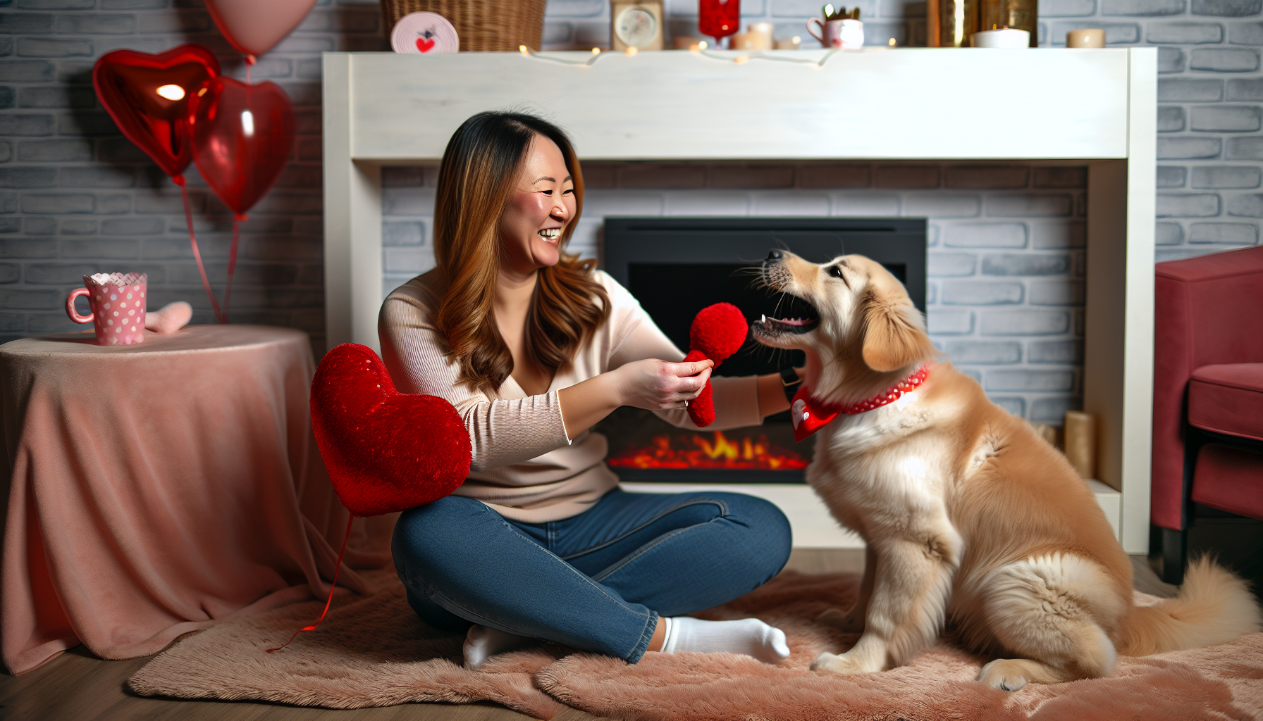 Capturing Valentine's Day memories with your pet through a themed photo shoot
