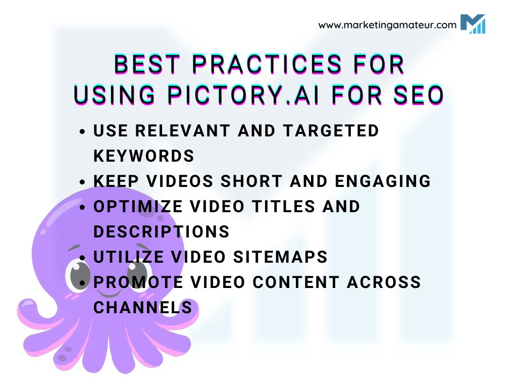 best practices for using Pictory.ai for SEO