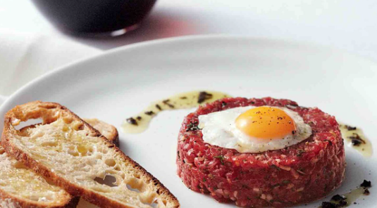 Beef tartare is a delicious meal but only use the highest quality beef fillet in the preparation.