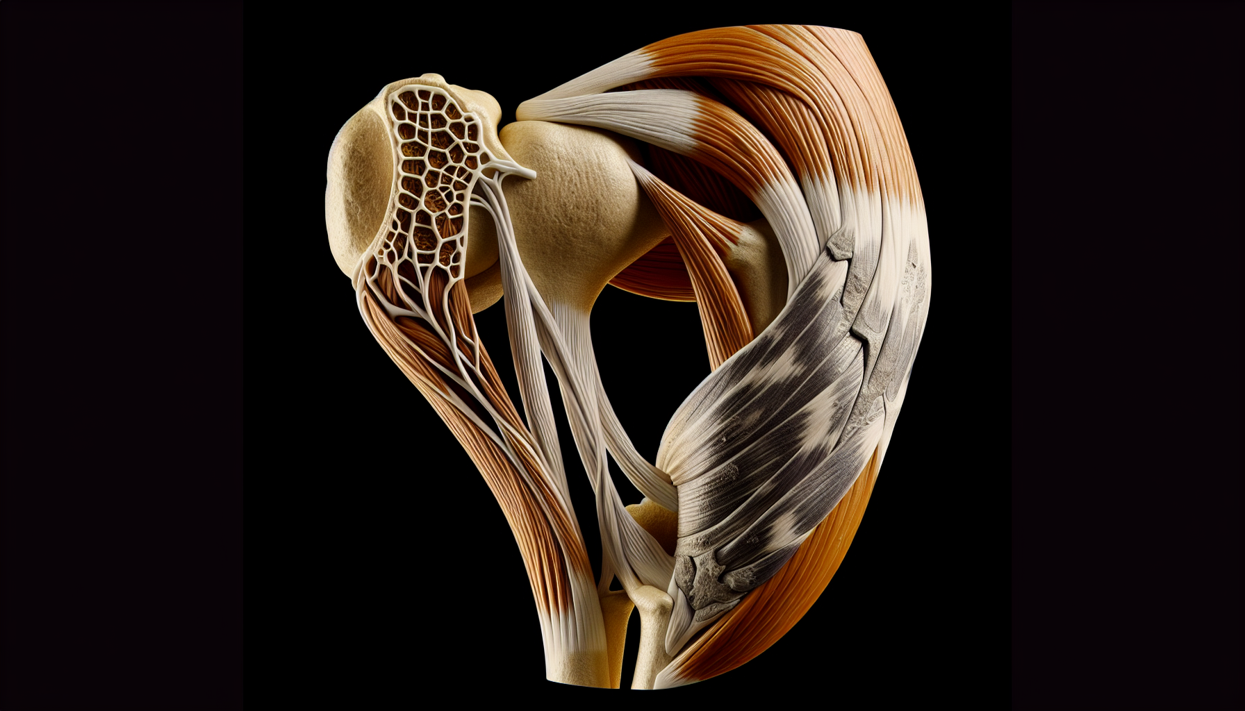 Illustration of the biceps femoris tendon