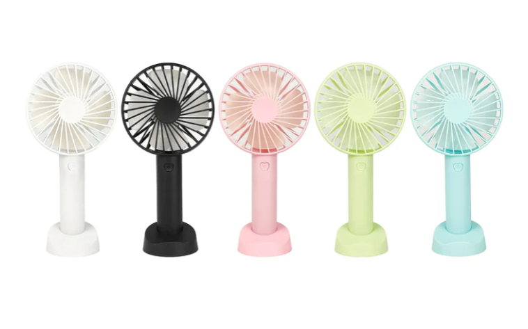 USB RECHARGEABLE PORTABLE SMALL FAN WITH BASE - portable fan - mini handheld fan