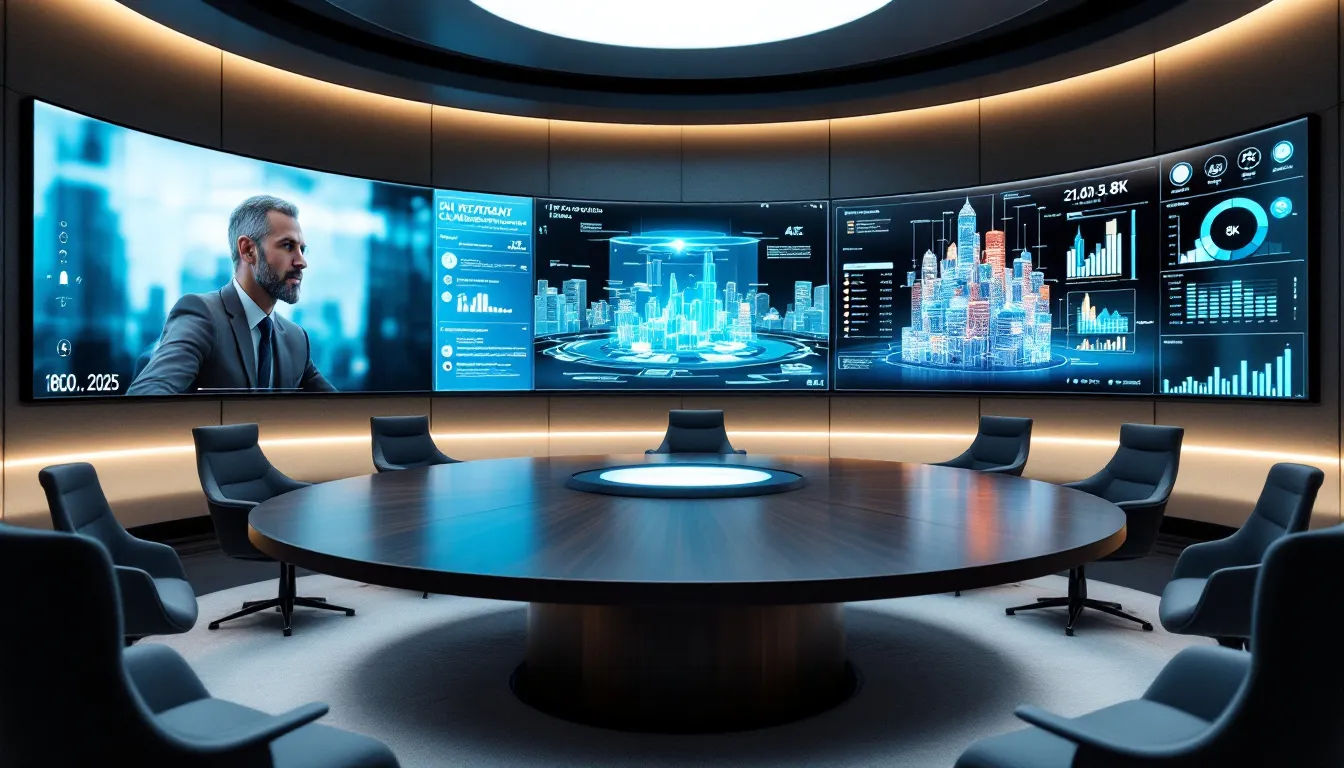 Die besten Videokonferenzsysteme für 2025 in einem modernen Büro.