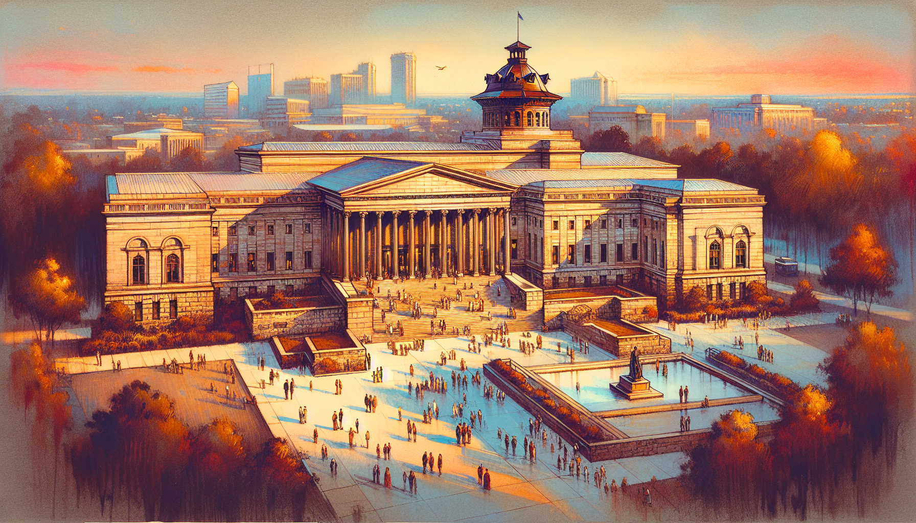 Illustration of the South Carolina State Museum in Columbia