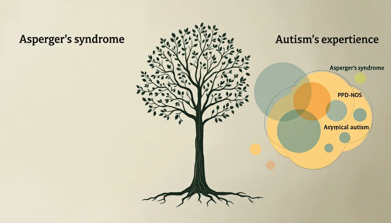 Un schéma comparatif entre le syndrome d'Asperger et d'autres troubles du spectre autistique.