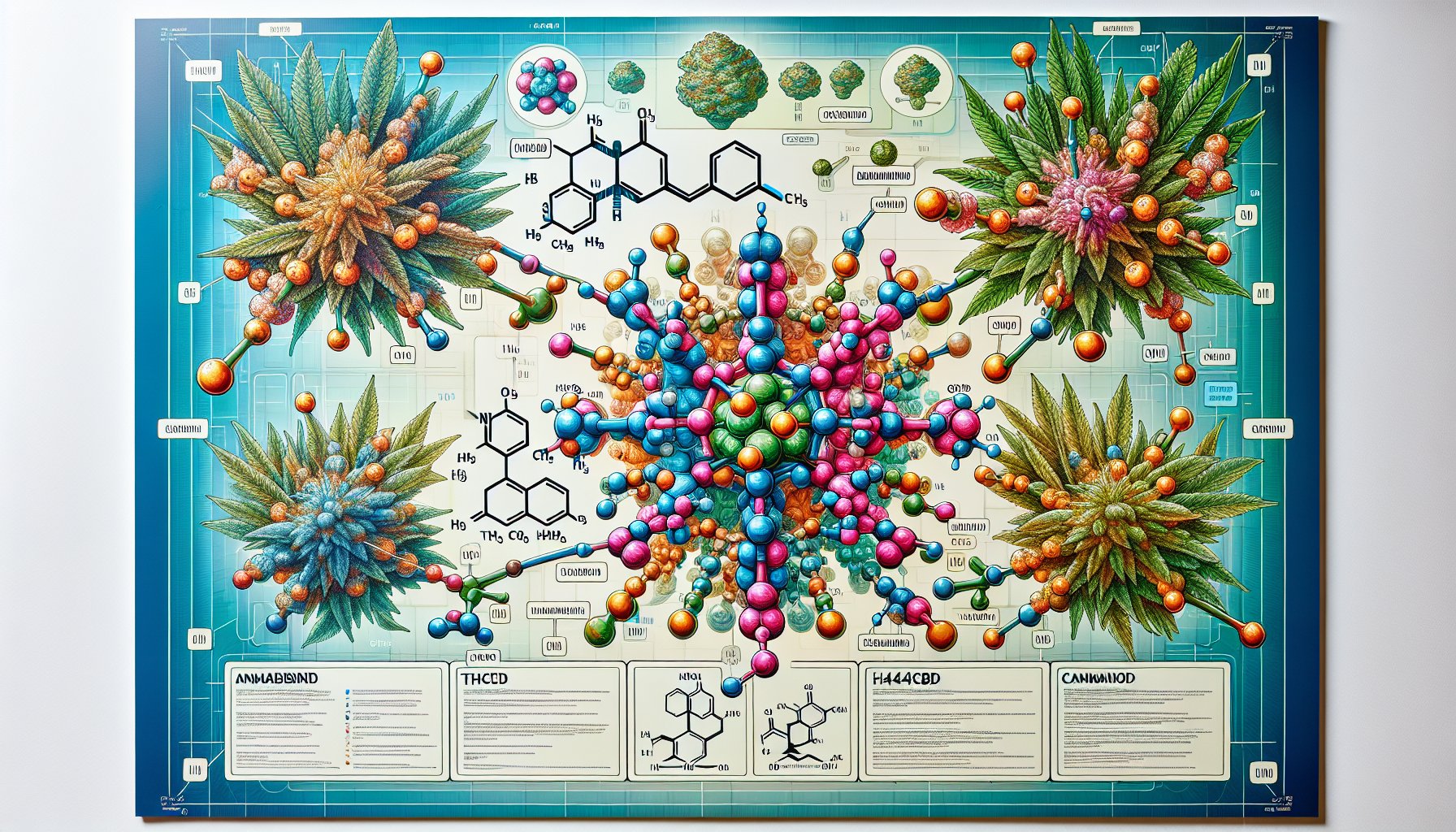 Vergleich von H4CBD und anderen Cannabinoiden.