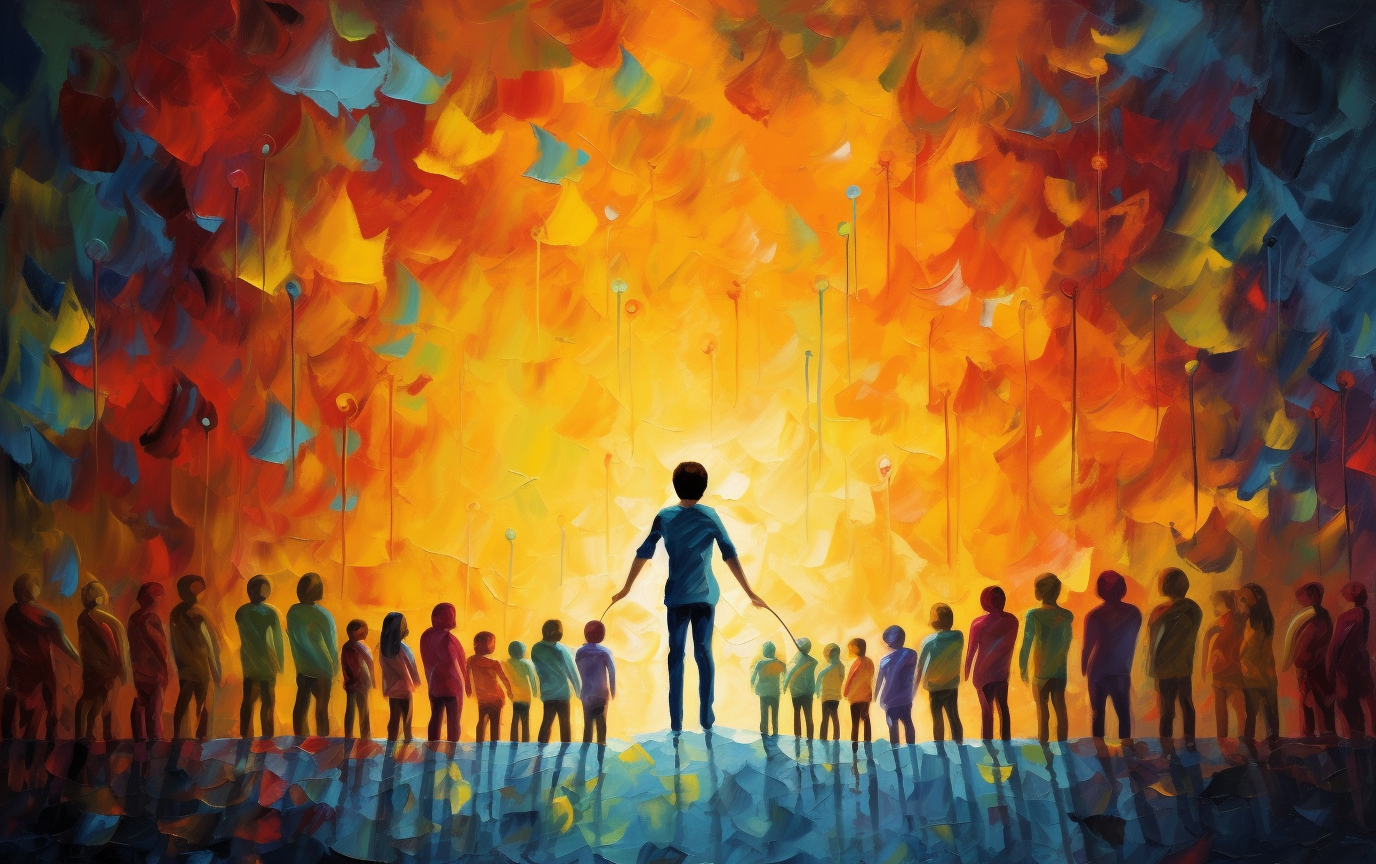 Overcoming the Effects - a child surrounded by supportive figures