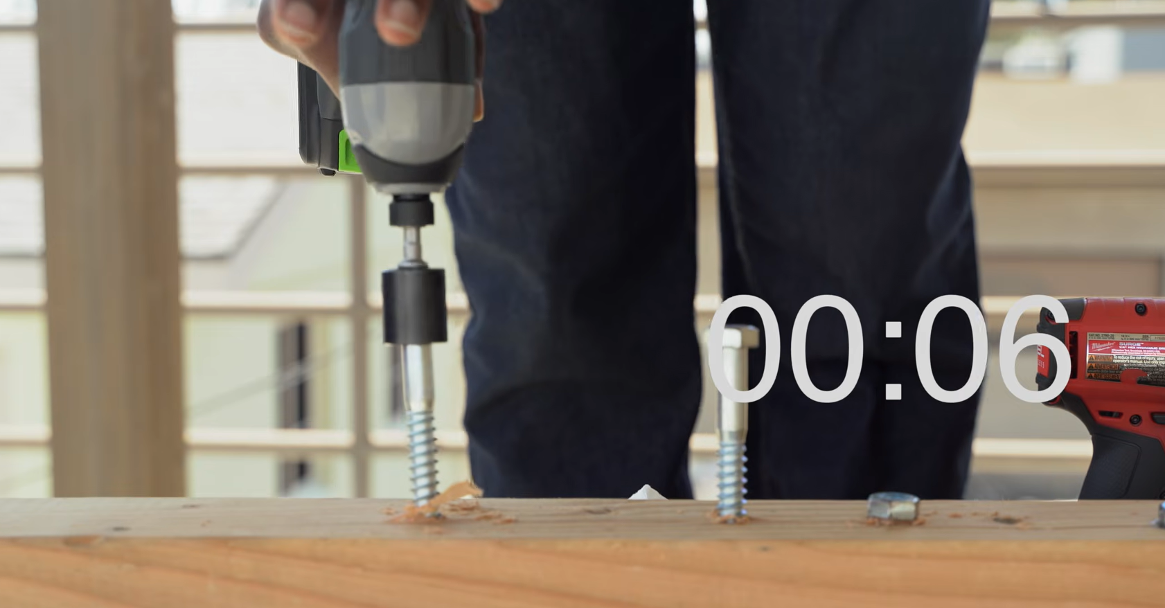 lag bolt test of the GALAX PRO impact driver