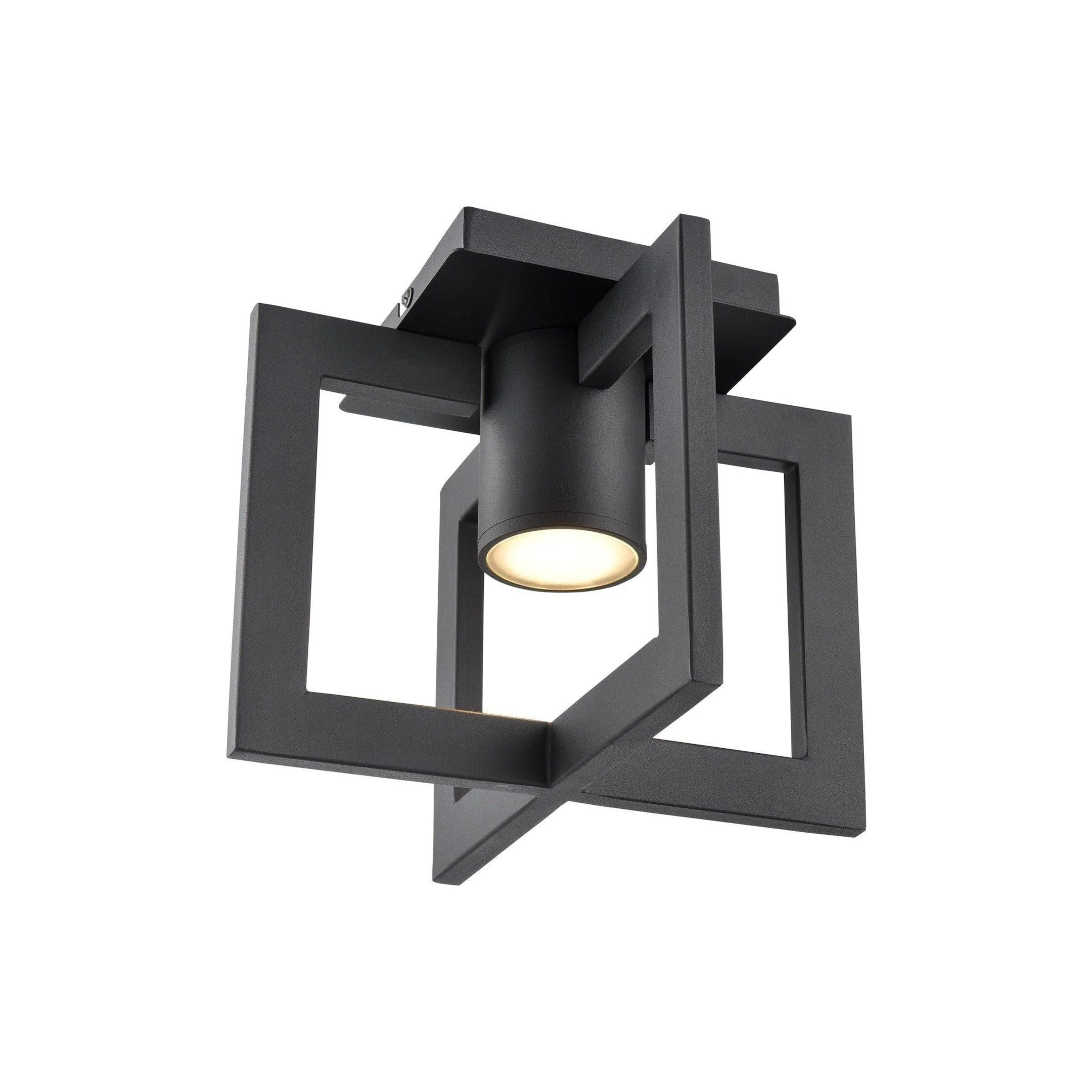 Modern Astrid ceiling light for outdoor lighting that brightens patios, reflects sun off the ground, and complements nearby trees outdoors