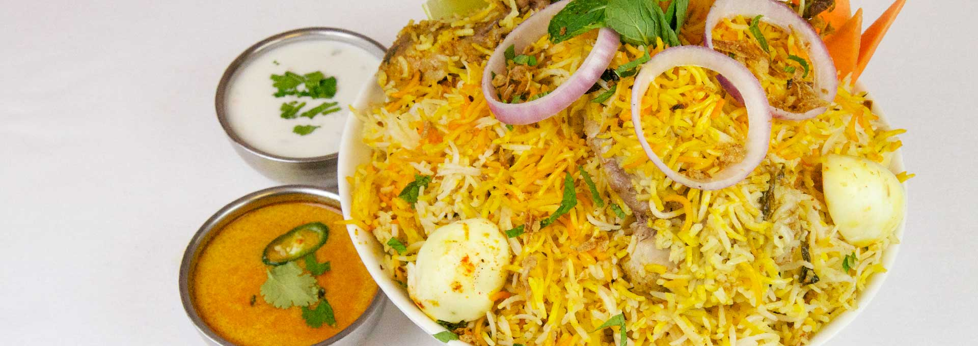 Delicious biryani dish with aromatic spices.