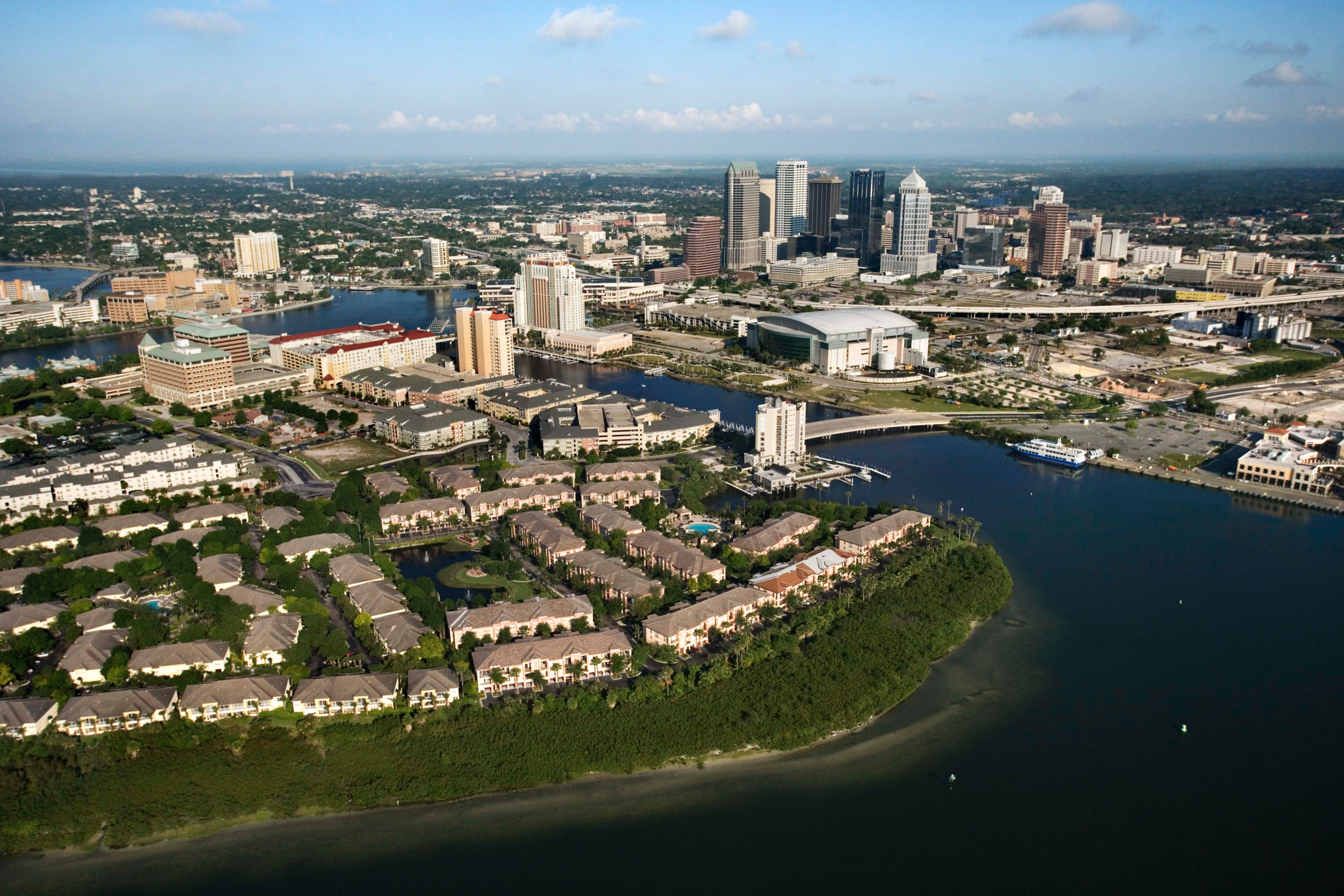 Tampa Bay area aerial view 