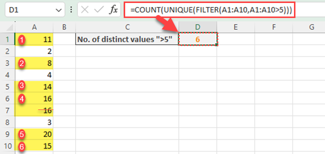 Count distinct values based on a condition