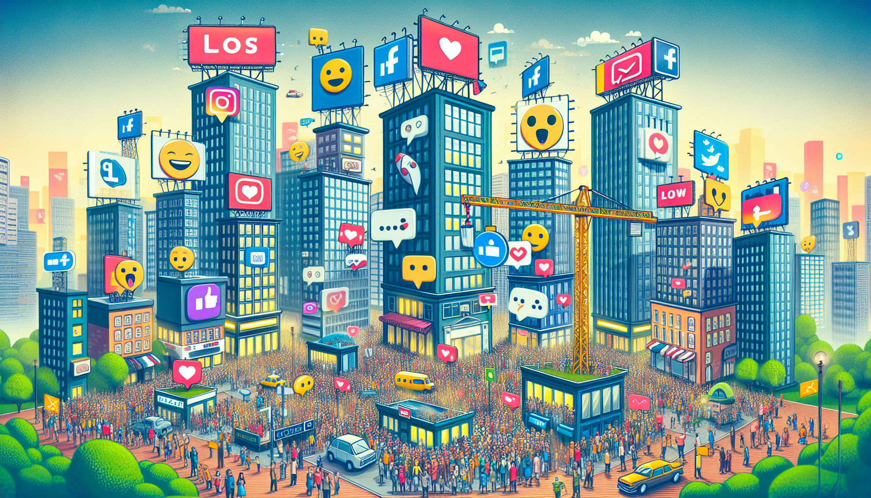 Illustration of leveraging social media for brand growth