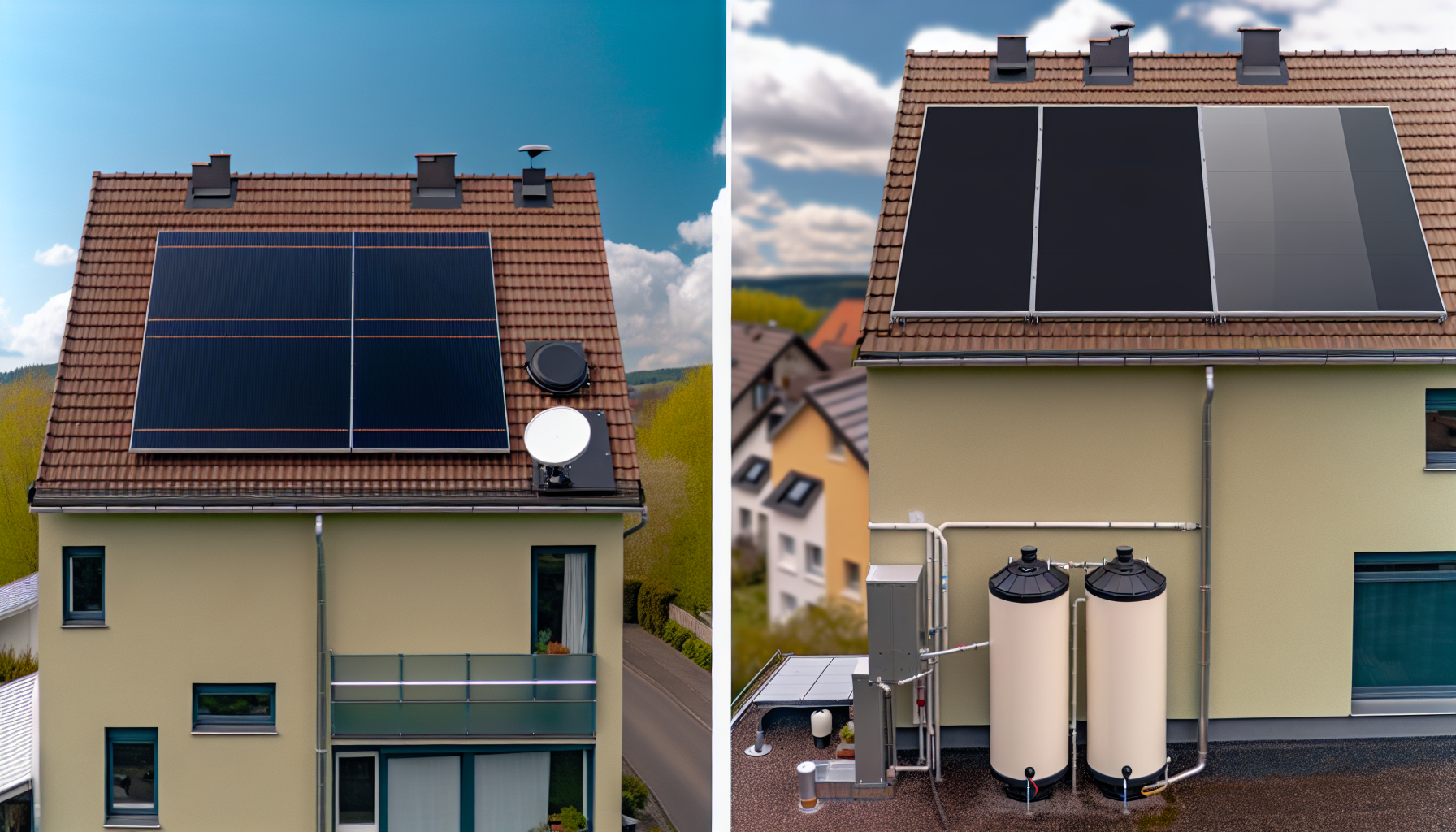 Rooftop vs split solar hot water systems