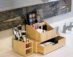 Mobilevision Bamboo Makeup Organizer Complete Combo