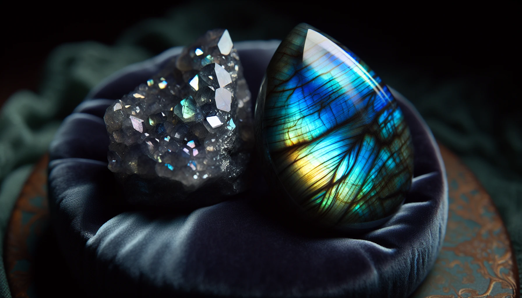 Two visually stunning gemstones, larvikite and labradorite, often confused by people