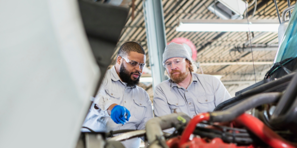 Diesel service technicians hone their skills through on-the-job training