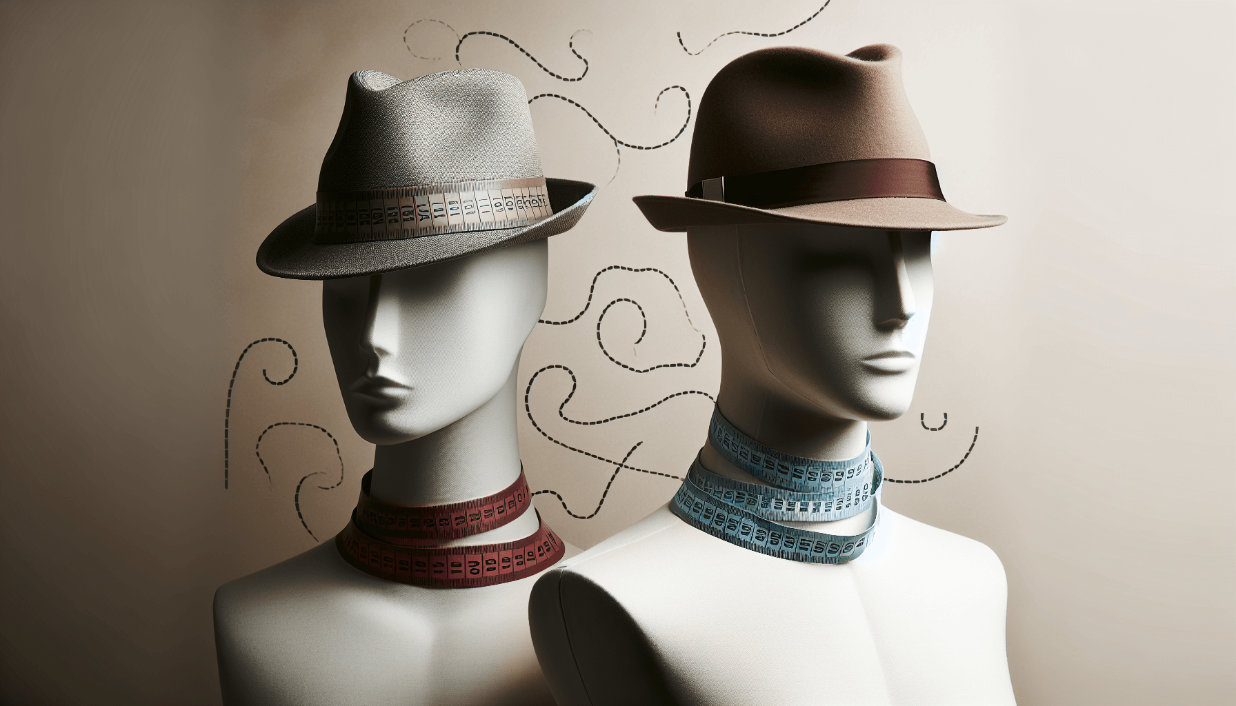 Comparison of men's and women's hat sizes