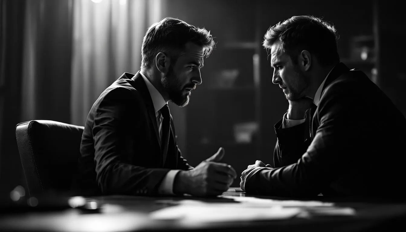 A blurred image of a lawyer discussing a case with a client, representing the legal process in car accident cases.