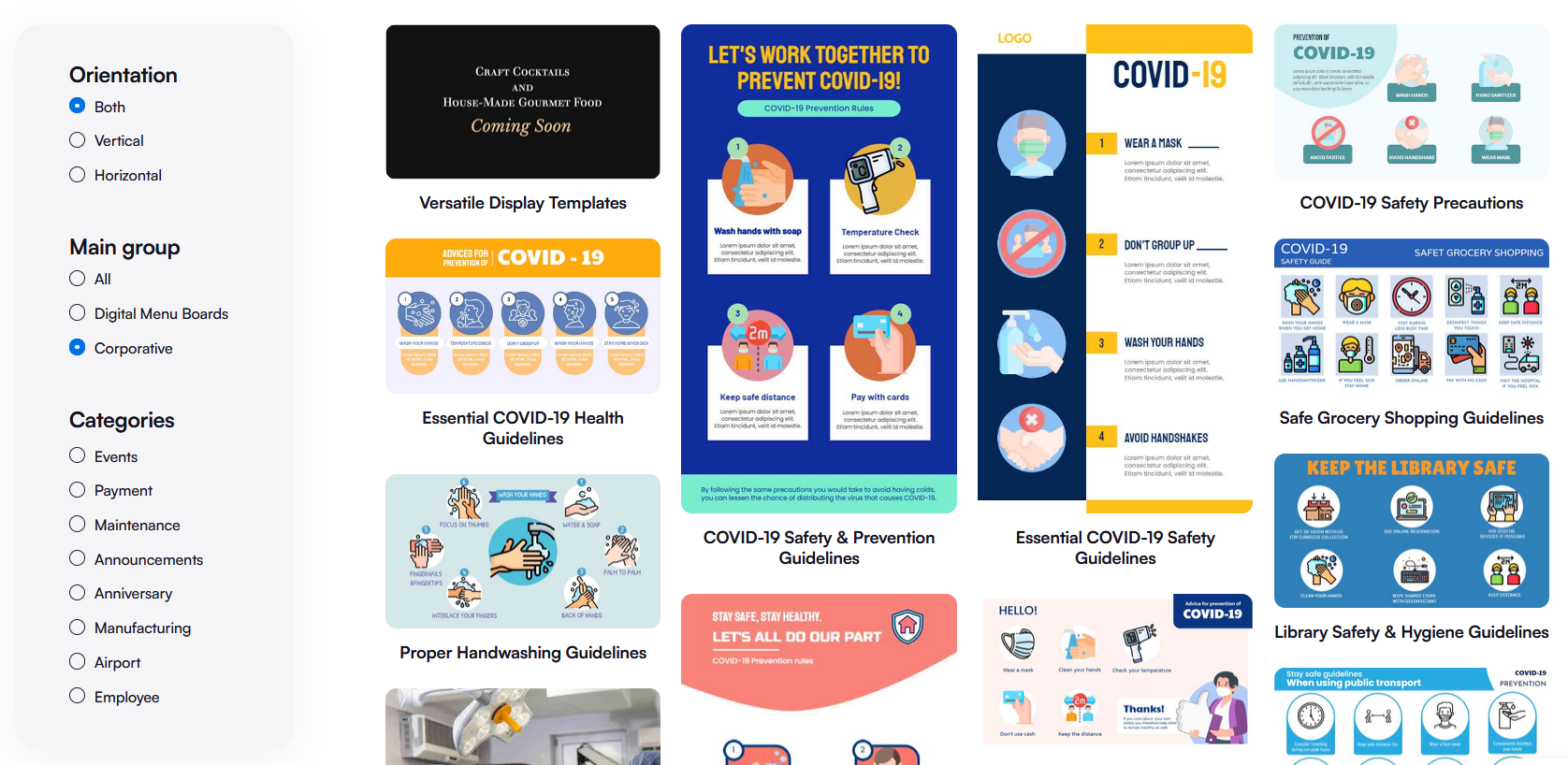 upload and customize your wayfinding templates