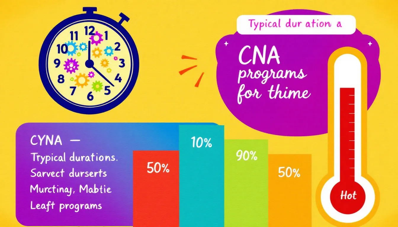 A chart showing the typical durations of various CNA programs.