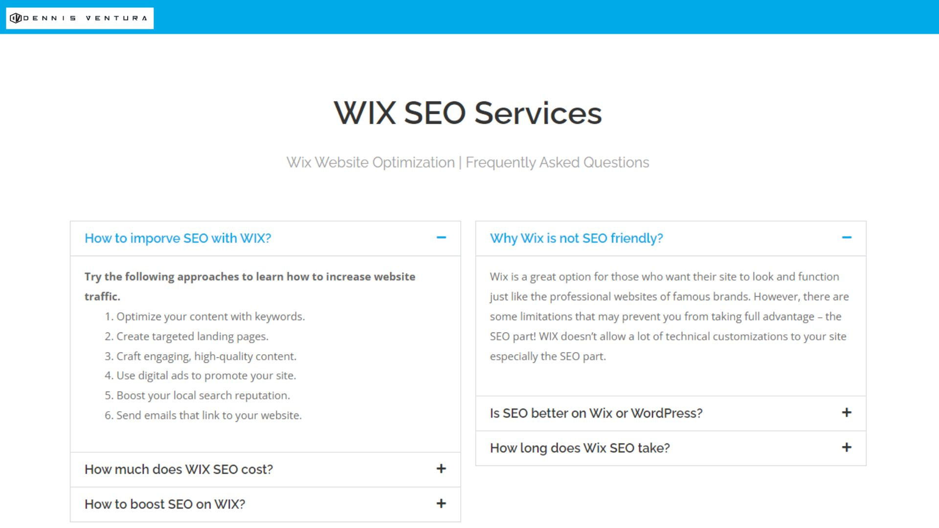 from wix seo specialist and wix seo consultant.