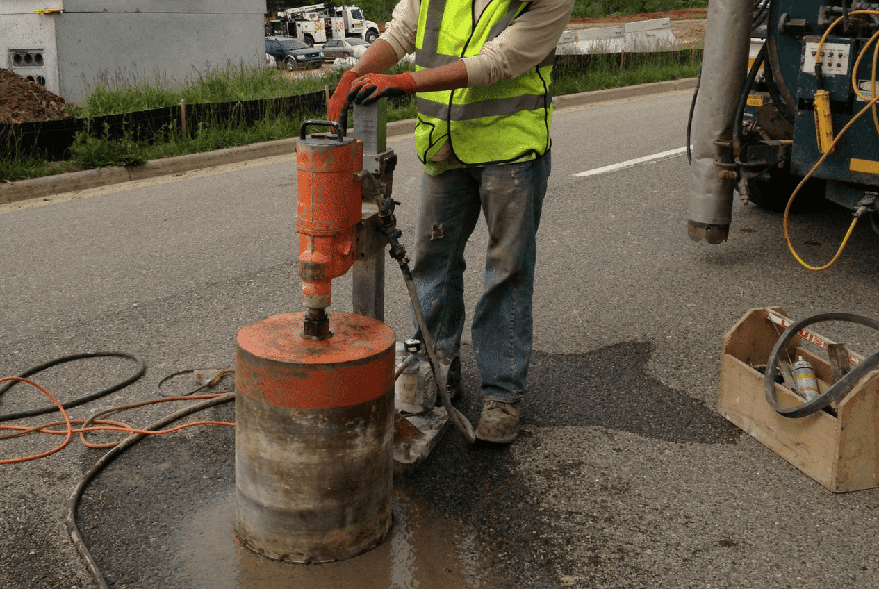 Asphalt Core Testing Procedure for Quality Road Construction