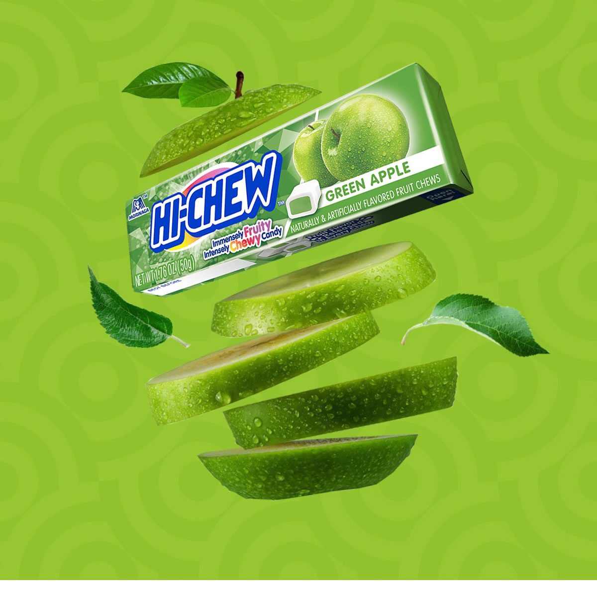 Green apple chewy candy