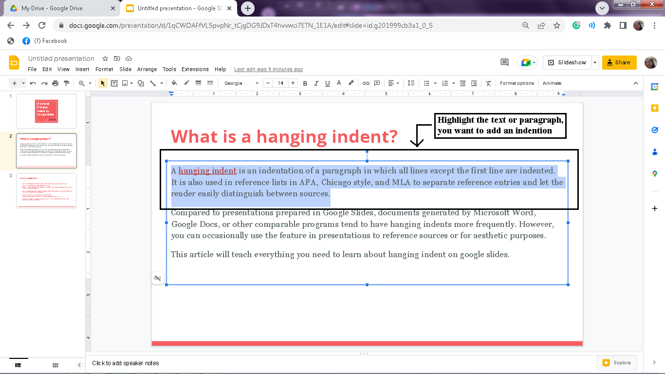 Learn How To Do Hanging Indent On Google Slides A Step By Step Guide