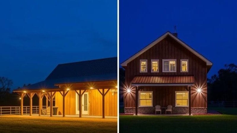 LED vs. Traditional Barnhouse Lighting