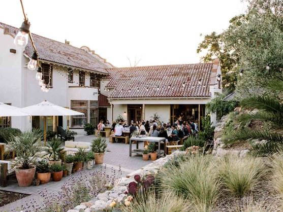 Dinning outdoors in Sonoma