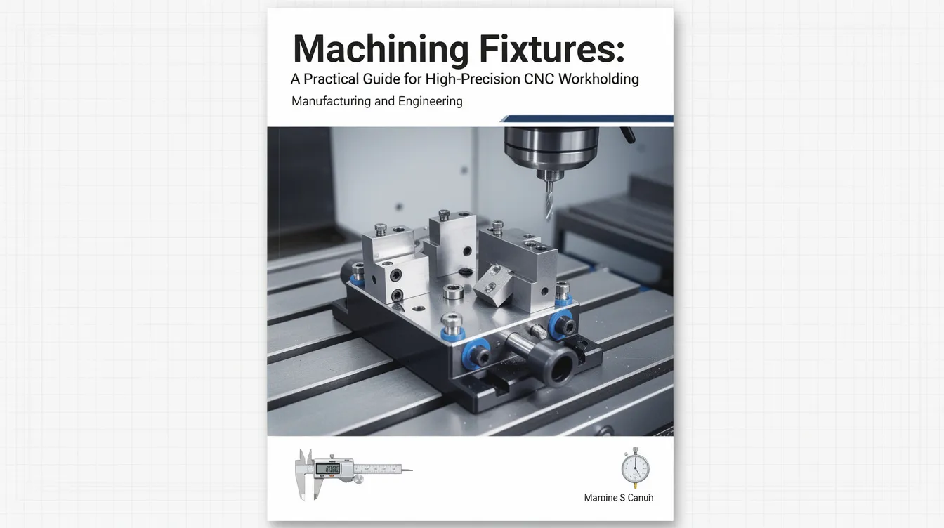 The image depicts a variety of machining fixtures, including fixture plates and welding jigs, designed for high-precision CNC workholding. These fixtures are essential for securely holding different workpiece shapes during machining processes like milling and drilling, enhancing production efficiency and operator safety.