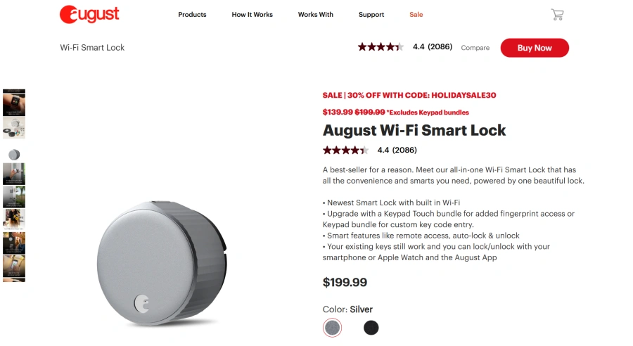 August Wi-Fi Smart Lock Image