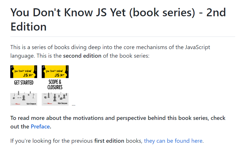 Repositório GitHub getify/You-Dont-Know-JS