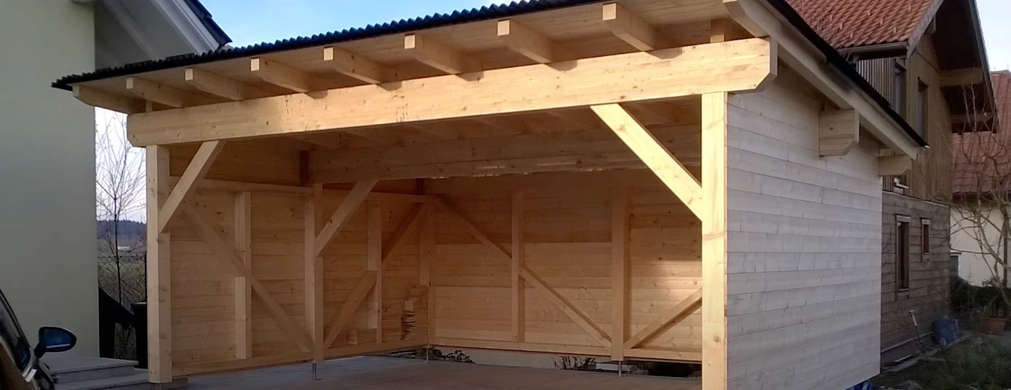 Carport aus Holz von Abies Austria -- Bausatz